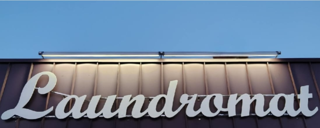 Sky Plaza Laundromat sign